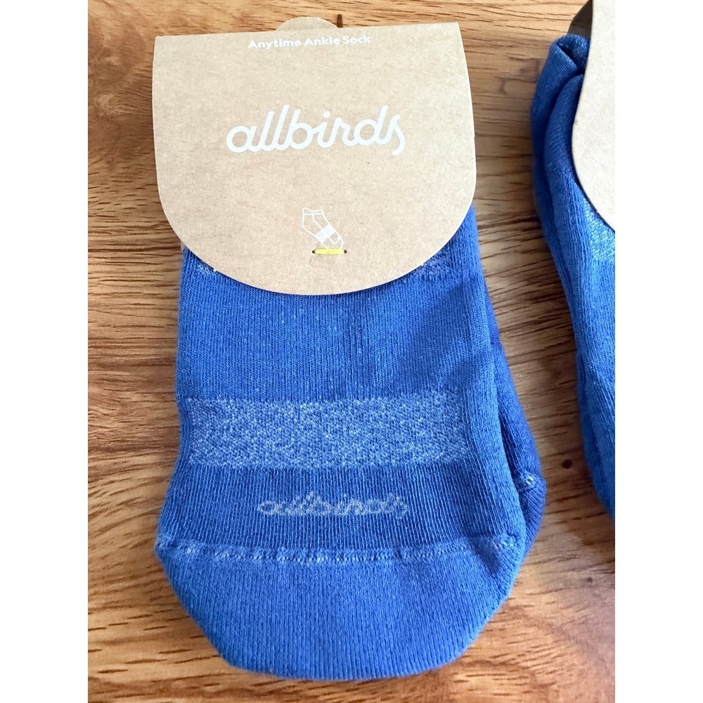 NWT Allbirds Anytime Ankle Socks Basin Blue Sustainable Knit Small US 5-7